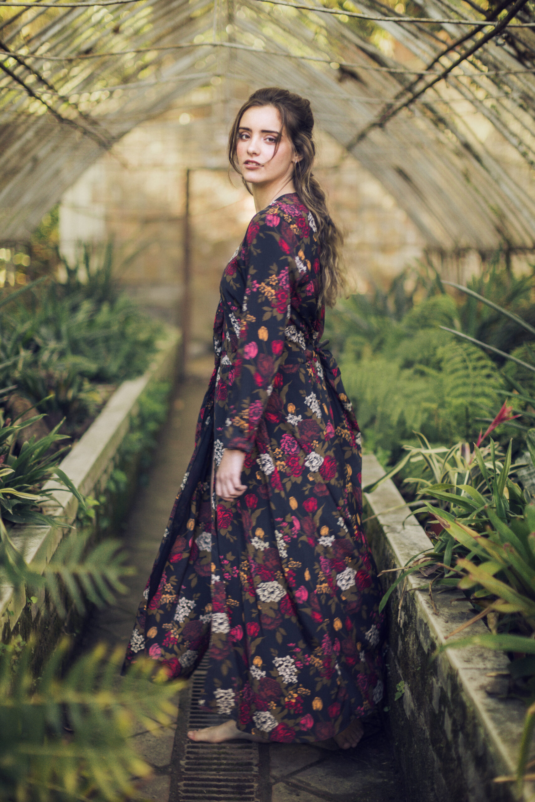 woman-with-floral-dress-bare-feet